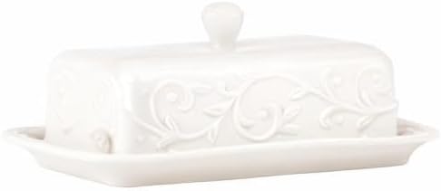 Lenox Opal Innocence Carved Butter Dish - Image 2