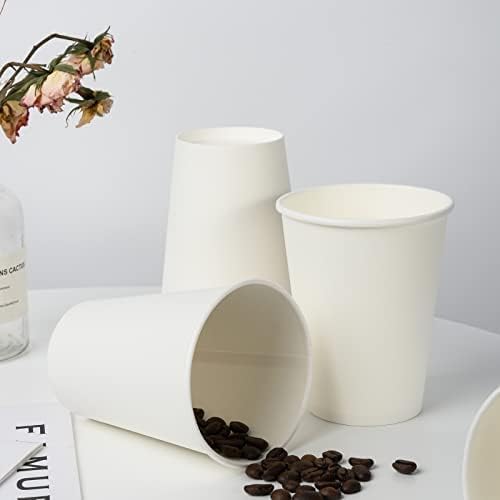 YEEHAW 12 oz 100 Pack White Disposable Paper Coffee Cups | - Image 6