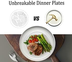 DAPIPIK 6 PACK 6 Inches wheat straw plates, Unbreakable Deep Dinner Plates - Image 3