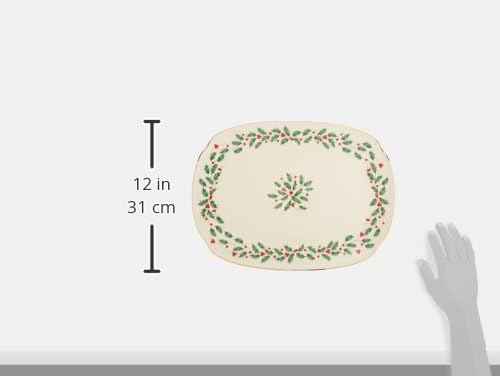 Lenox Holiday Porcelain Oblong Christmas Serving Platter | dishwasher safe | - Image 3