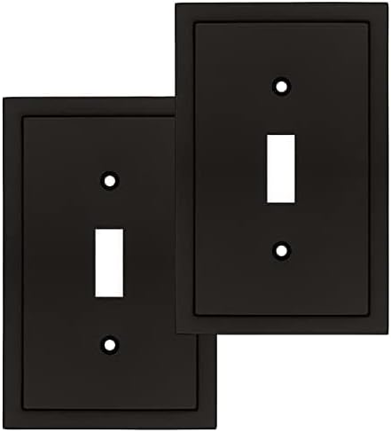 Modern Edge Decorative Wall Plate Switch Plate Outlet Cover, Durable Solid Zinc - Image 2