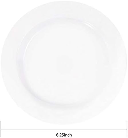 bUCLA 100Pieces White Plastic Plates - Image 2