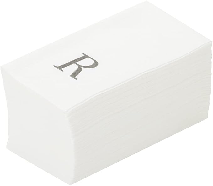 Luxenap 15.8 X 7.9 Inch Linen-Feel Guest Towels, 2000 Lettered Hand Towels by Restaurantware