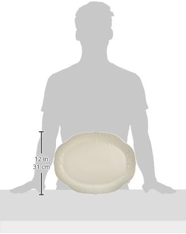 Lenox French Perle White Oval Stoneware Serving Platter | dishwasher safe - Image 3