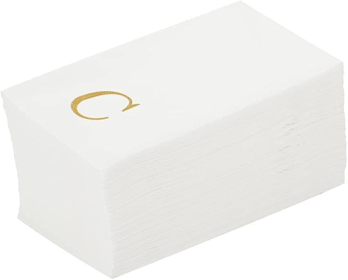 Luxenap 15.8 X 7.9 Inch Linen-Feel Guest Towels, 2000 Lettered Hand Towels by Restaurantware