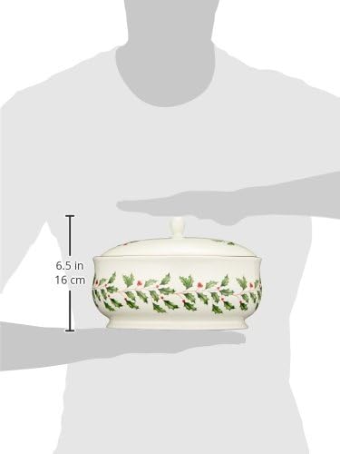 Lenox Holiday Ivory Porcelain Christmas Candy Jar - Image 3