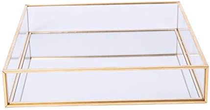 Sooyee Gold Square Mirror Tray, Coffee Table - Image 5