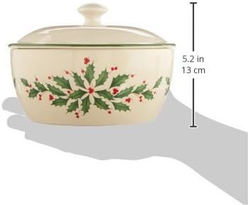 Lenox Holiday Porcelain Covered Christmas Casserole Dish | - Image 3