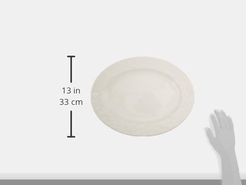 Lenox Opal Innocence Carved Oval Porcelain Serving Platter | dishwasher safe | - Image 3