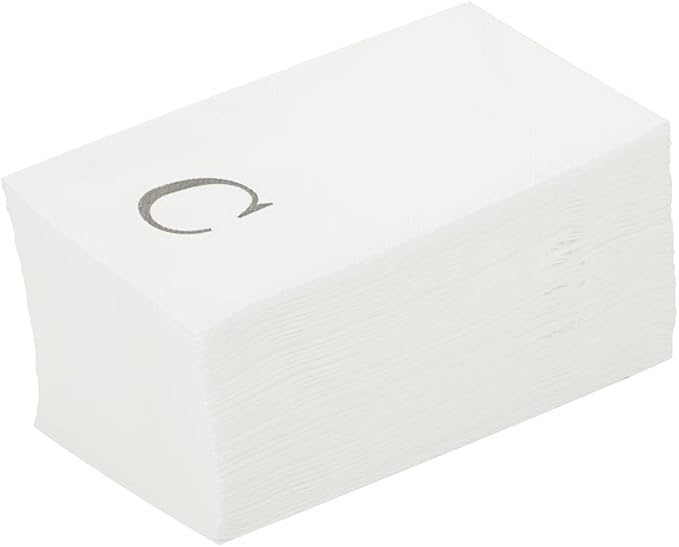 Luxenap 15.8 X 7.9 Inch Linen-Feel Guest Towels, 50 Lettered Hand Towels by Restaurantware