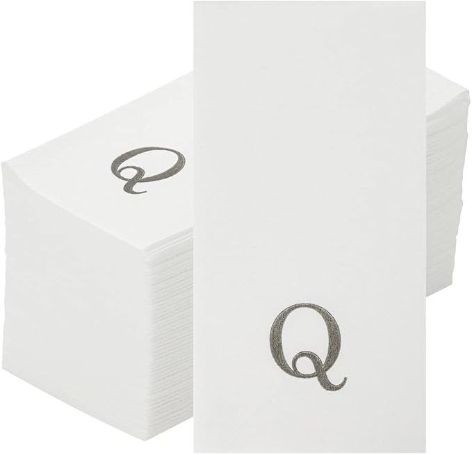 Luxenap 15.8 X 7.9 Inch Linen-Feel Guest Towels, 2000 Lettered Hand Towels - Image 2