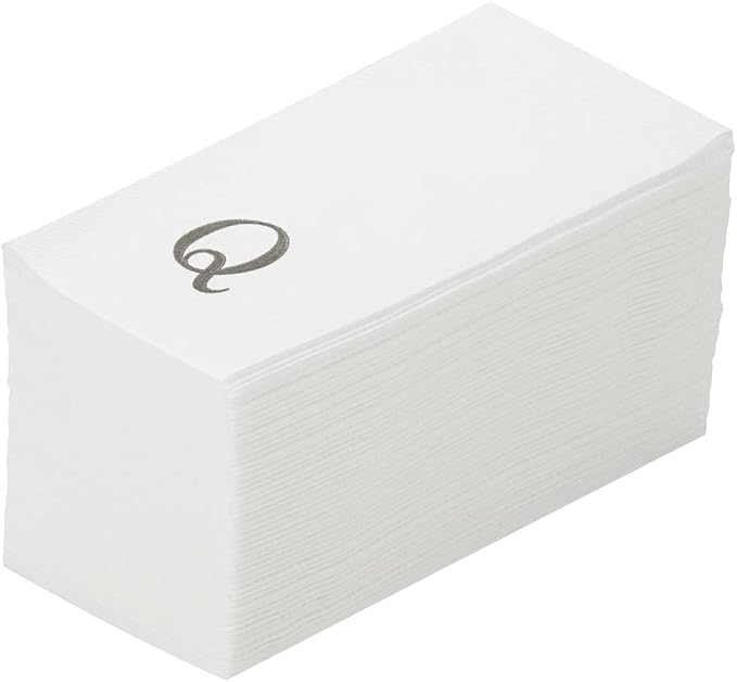 Luxenap 15.8 X 7.9 Inch Linen-Feel Guest Towels, 2000 Lettered Hand Towels by Restaurantware