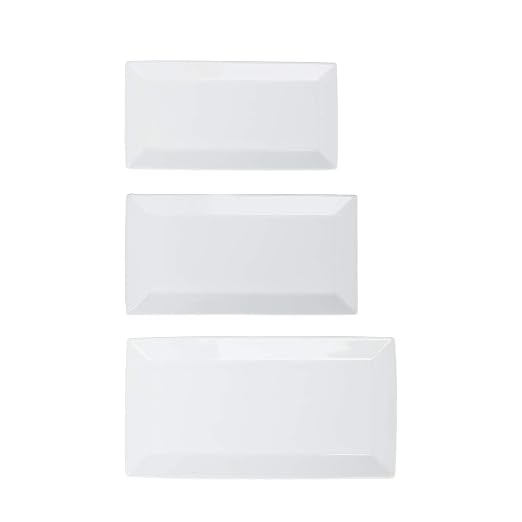 Amazon Basics 3-Piece Porcelain Serving Platters, Oven Safe, - Image 2