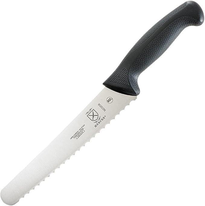 Mercer Culinary M23208 Millennia Black Handle, 8-Inch Wavy Edge Wide, Bread - Image 2