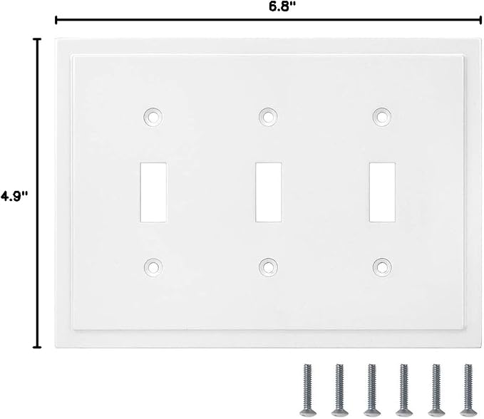 Modern Edge Decorative Wall Plate Switch Plate Outlet Cover, Durable Solid Zinc - Image 7