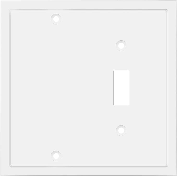 Modern Edge Decorative Wall Plate Switch Plate Outlet Cover, Durable Solid Zinc by HenneBery