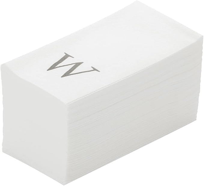 Luxenap 15.8 X 7.9 Inch Linen-Feel Guest Towels, 2000 Lettered Hand Towels by Restaurantware