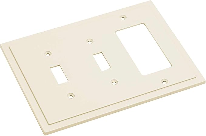 Modern Edge Decorative Wall Plate Switch Plate Outlet Cover, Durable Solid Zinc - Image 2
