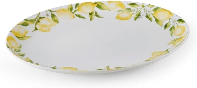 Mikasa Lemons Oval Bone China Lightweight Chip Resistant Serving Platter by Mikasa