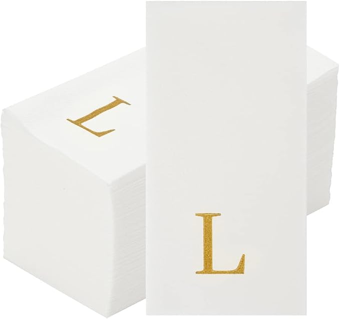 Luxenap 15.8 X 7.9 Inch Linen-Feel Guest Towels, 2000 Lettered Hand Towels - Image 2