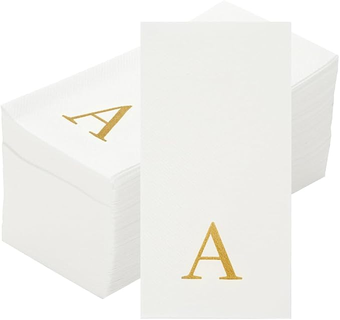 Luxenap 15.8 X 7.9 Inch Linen-Feel Guest Towels, 50 Lettered Hand Towels - Image 2
