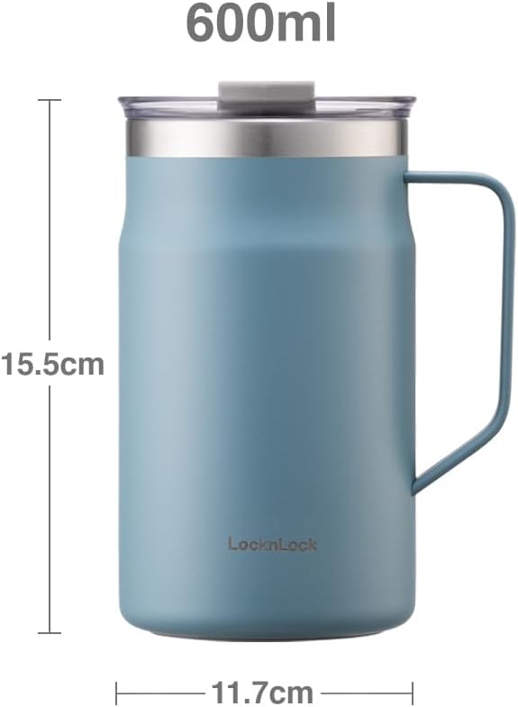 LocknLock Metro Mug, Premium 18/8 Stainless Steel Metal, Double Wall Insulated - Image 9