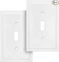 Modern Edge Decorative Wall Plate Switch Plate Outlet Cover, Durable Solid Zinc by HenneBery