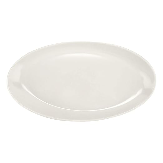 G.E.T. OP-1580-AW Heavy-Duty Shatterproof Plastic Oval Melamine Serving Platter - Image 2
