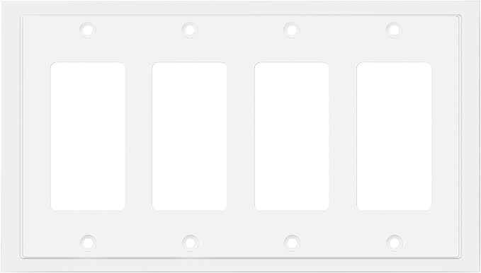 Modern Edge Decorative Wall Plate Switch Plate Outlet Cover, Durable Solid Zinc by HenneBery