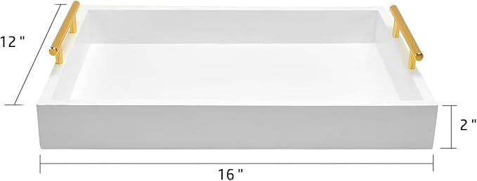 16"x12" Serving Trays with Handles, Ottoman Trays, Living Room, and Outdoors - Image 3