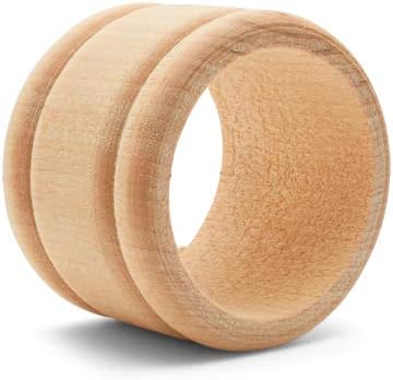 Unfinished Wood Napkin Rings Set of 24, 1-3/4 Inch Wooden Napkin Rings - Image 4