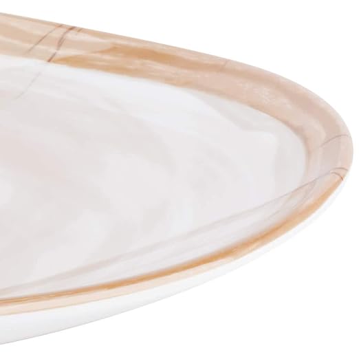 G.E.T. OP-1518-PCM Heavy-Duty Shatterproof Plastic Oval Melamine Serving Platter - Image 2