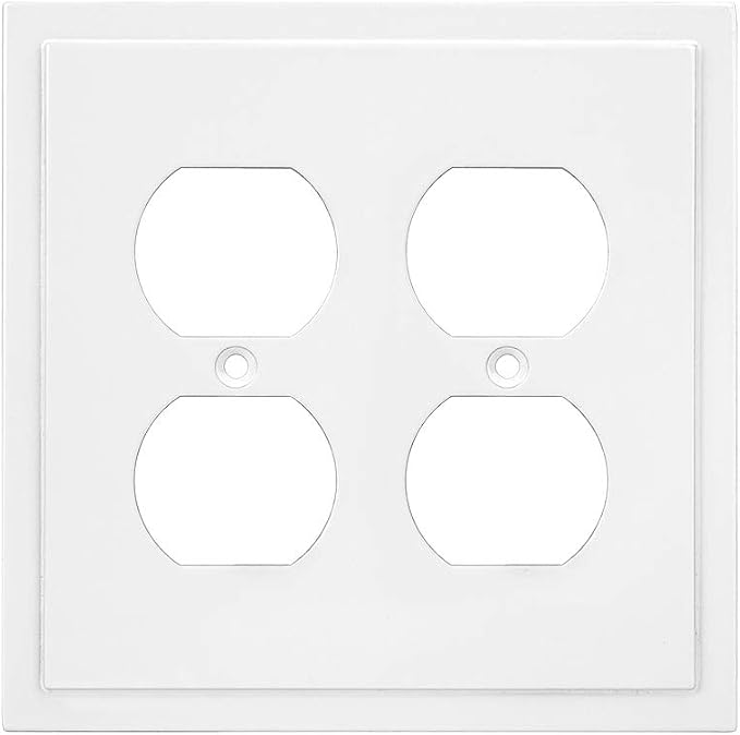 Modern Edge Decorative Wall Plate Switch Plate Outlet Cover, Durable Solid Zinc by HenneBery