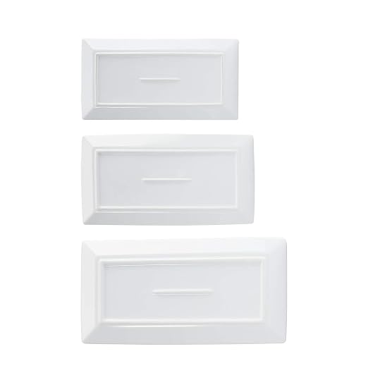 Amazon Basics 3-Piece Porcelain Serving Platters, Oven Safe, - Image 3