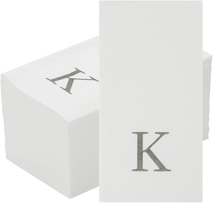 Luxenap 15.8 X 7.9 Inch Linen-Feel Guest Towels, 50 Lettered Hand Towels - Image 2