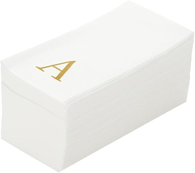 Luxenap 15.8 X 7.9 Inch Linen-Feel Guest Towels, 2000 Lettered Hand Towels by Restaurantware