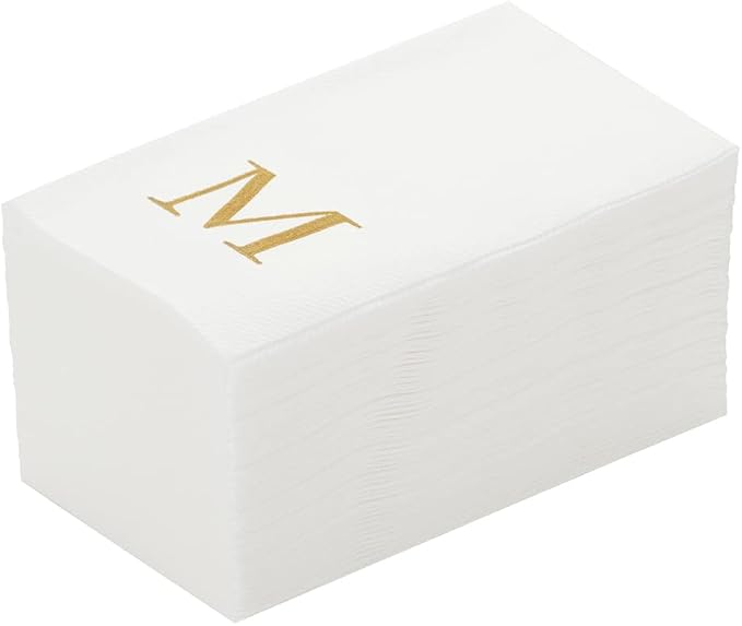 Luxenap 15.8 X 7.9 Inch Linen-Feel Guest Towels, 2000 Lettered Hand Towels by Restaurantware
