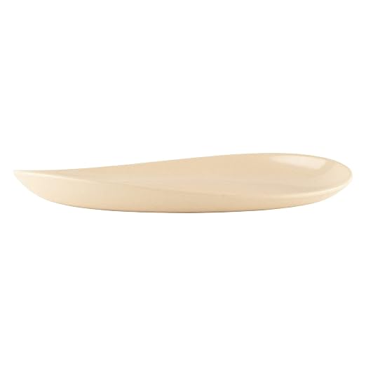 G.E.T. OP-1580-MA Manila 15 Oval Serving Platter Dishwasher Safe Melamine - Image 3
