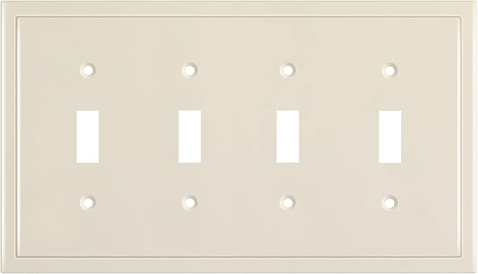 Modern Edge Decorative Wall Plate Switch Plate Outlet Cover, Durable Solid Zinc by HenneBery