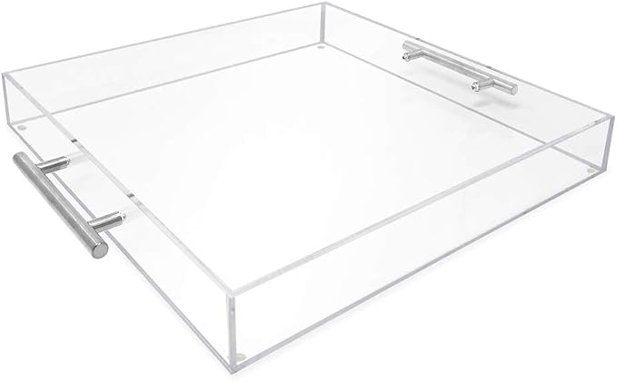 Isaac Jacobs 15x15 Clear Acrylic Serving Tray by IsaacJacobs