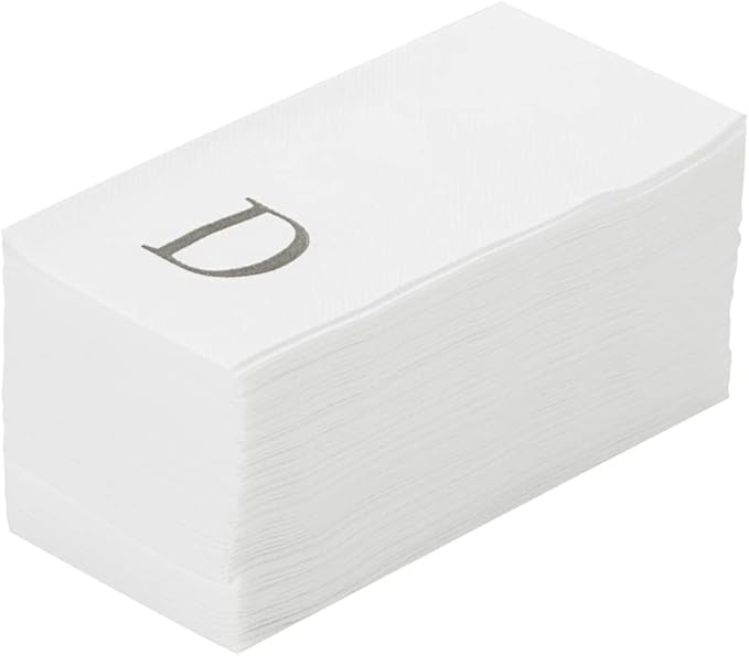 Luxenap 15.8 X 7.9 Inch Linen-Feel Guest Towels, 50 Lettered Hand Towels by Restaurantware