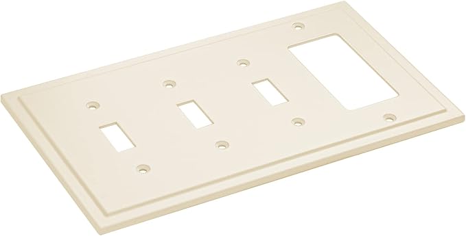 Modern Edge Decorative Wall Plate Switch Plate Outlet Cover, Durable Solid Zinc - Image 2