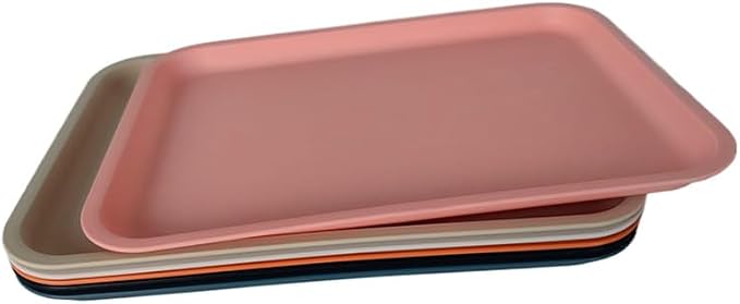 Rectangular Plastic Serving Trays, Bulk Colorful Fast Food Trays, 14x10 inch - Image 3