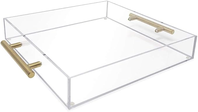 Isaac Jacobs 12x12 Clear Acrylic Serving Tray by IsaacJacobs