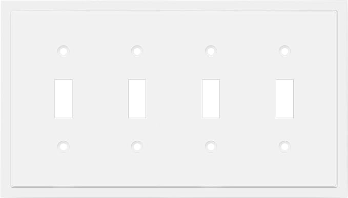 Modern Edge Decorative Wall Plate Switch Plate Outlet Cover, Durable Solid Zinc by HenneBery