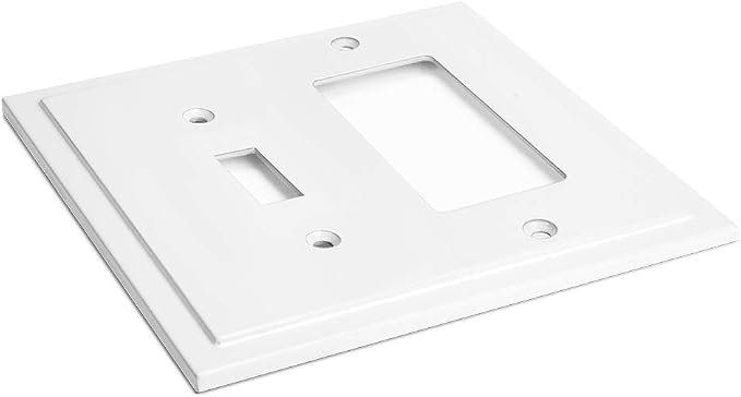 Modern Edge Decorative Wall Plate Switch Plate Outlet Cover, Durable Solid Zinc - Image 5