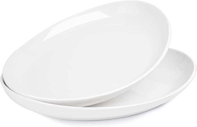 Sweese 2-Pack Porcelain Oval Serving Platters, 14.5 Inch 2.0 Count by Sweese