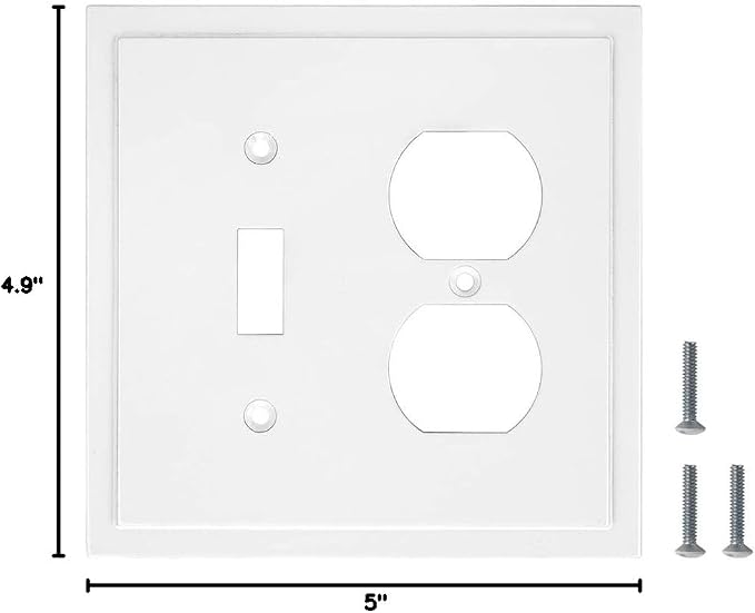 Modern Edge Decorative Wall Plate Switch Plate Outlet Cover, Durable Solid Zinc - Image 7