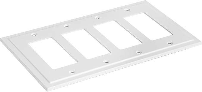 Modern Edge Decorative Wall Plate Switch Plate Outlet Cover, Durable Solid Zinc - Image 3