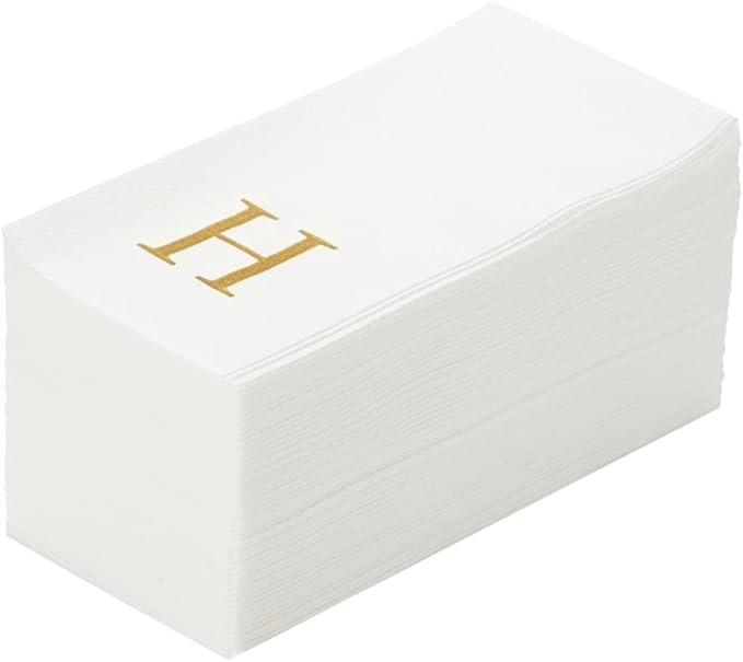 Luxenap 15.8 X 7.9 Inch Linen-Feel Guest Towels, 2000 Lettered Hand Towels by Restaurantware